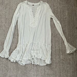 White Flowy Longsleeve Top